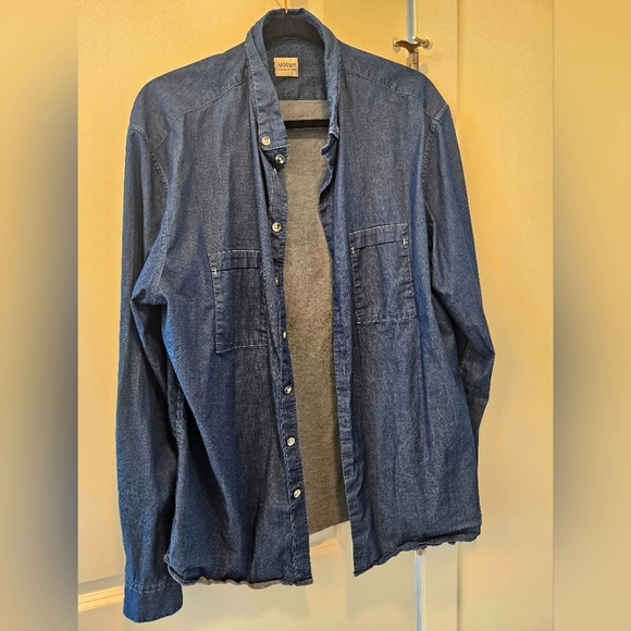 COPY - Xl Denim Armani button up shirt - Picture 3 of 3